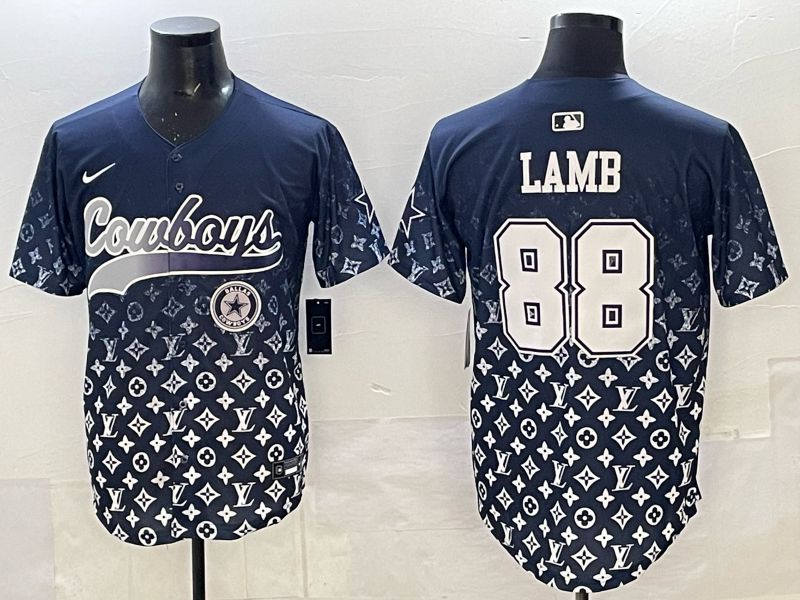 Men 2025 Nike Dallas Cowboys #88 Lamb Drak Blue Limited NFL Jersey 08->detroit lions->NFL Jersey